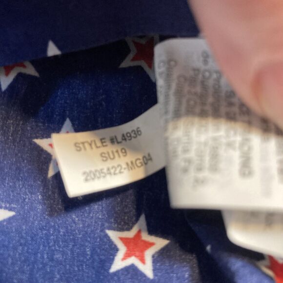 J. Crew Crewcuts Girls 100% Cotton Top stars Size 10 Style #L4936 Button Back - Picture 8 of 8